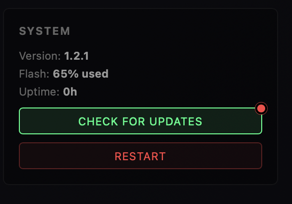 WebUI System Panel